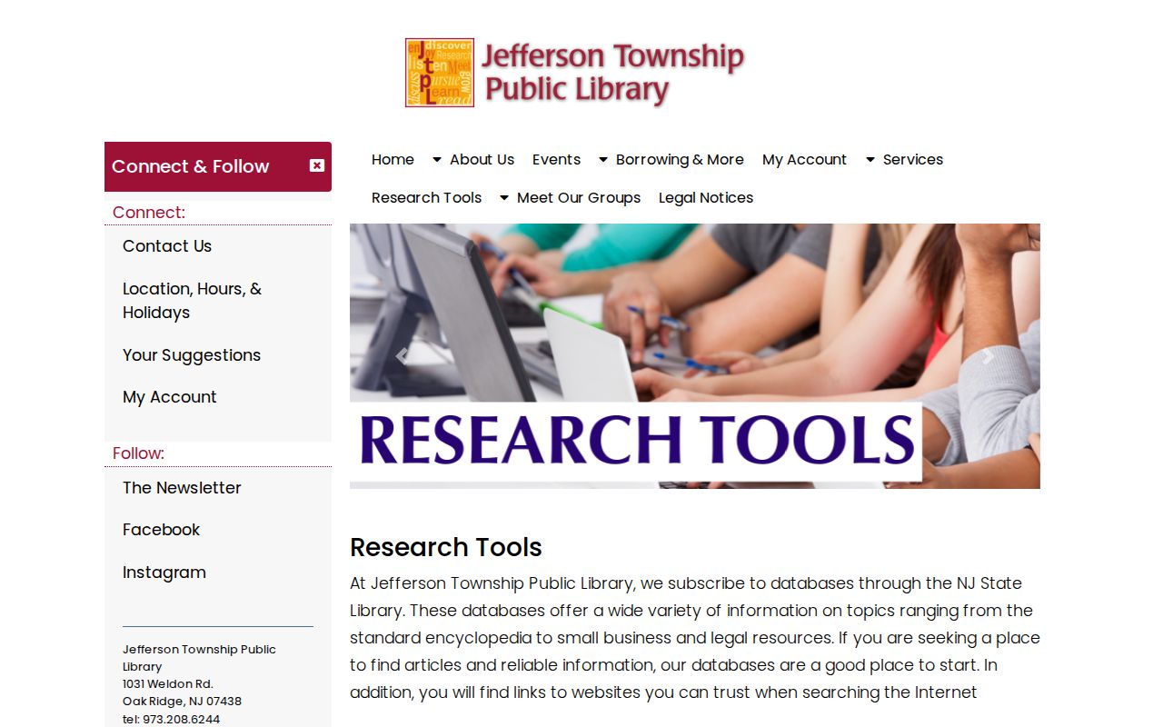 Jefferson city directory research tools at Jefferson Township Public Library